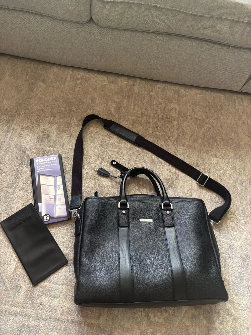 Brooks Brothers Black Leather Briefcase